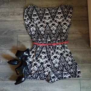 White and Black Romper